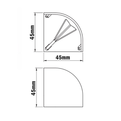 60-260-1 MODULAR SOLUTIONS PART<br>END CAP FOR 3-WAY BODY CONNECTION, ROUND, BLACK, USED WITH 40-010-1